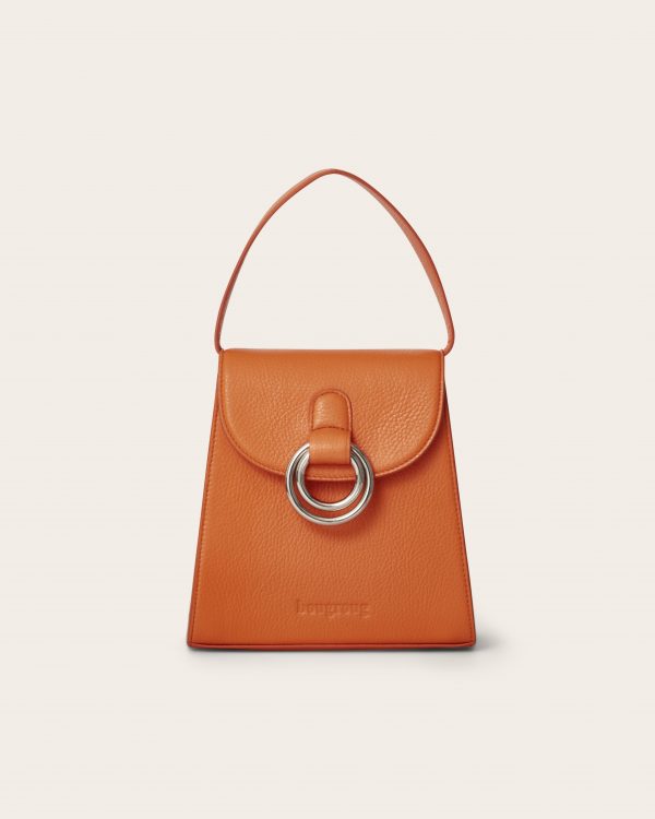 Marrakech handbag in bright orange, handmade by artisans Anwar Bougroug